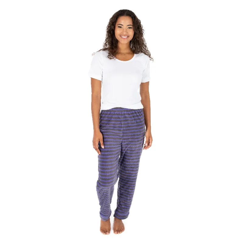 Women's Evening Wear Attire Womens Fleece Pajama Pants Striped