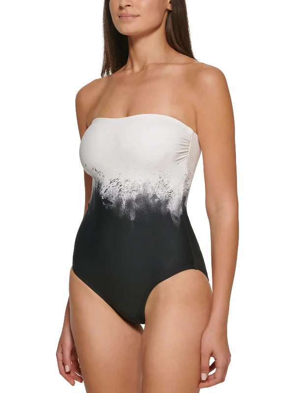 Affordable Women's Outfit Womens Printed Removable Strap One-Piece Swimsuit