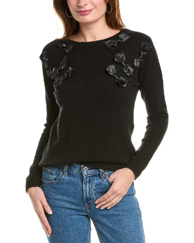 Women's Charming Outfit For Events Gracia Bow Appliques Sweater