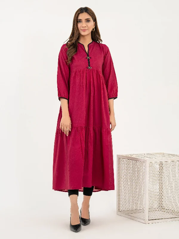 Comfort First Women's Fashion Dyed Cambric Dress