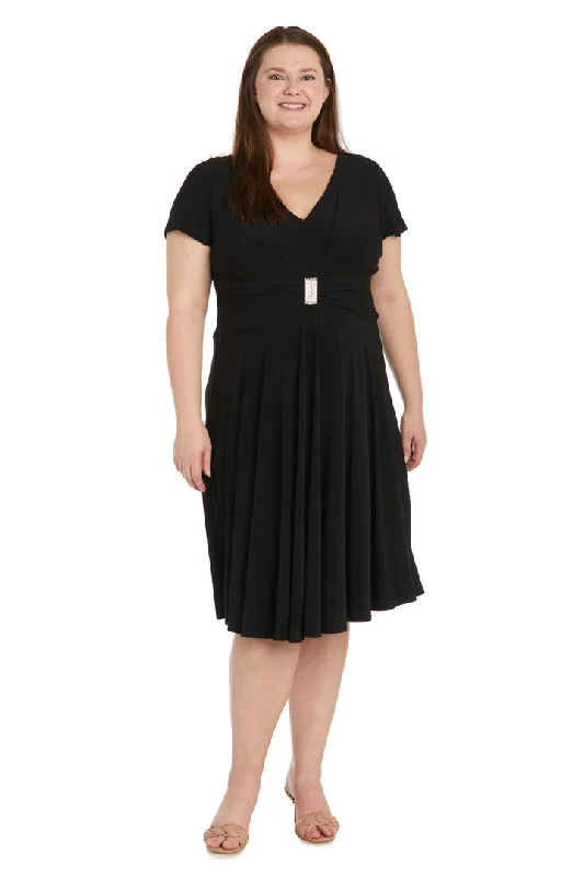 Quick Grab Deals R&M Richards 1429W Short Cocktail Plus Size Knee Length Dress