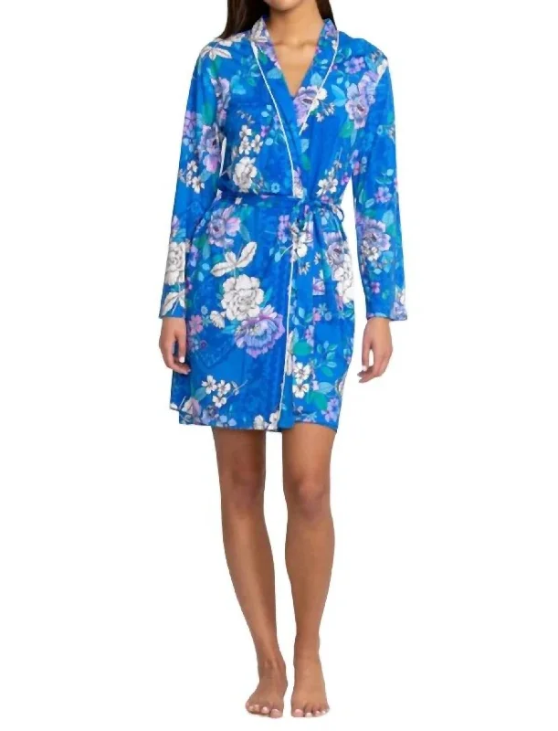 Luxury Women's Clothing Dove Sleep Robe In Blue Multi