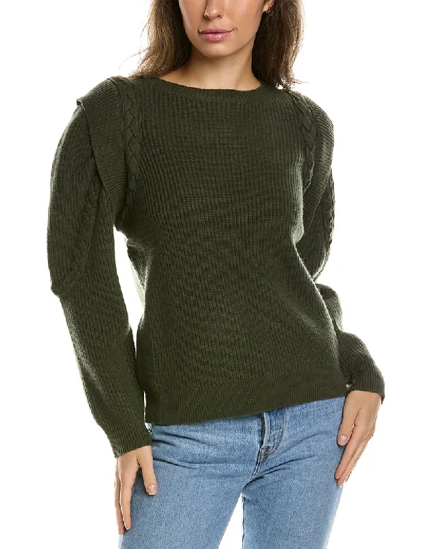 Modern Women's Outfit Lea & Viola Braided Wool & Cashmere-Blend Sweater
