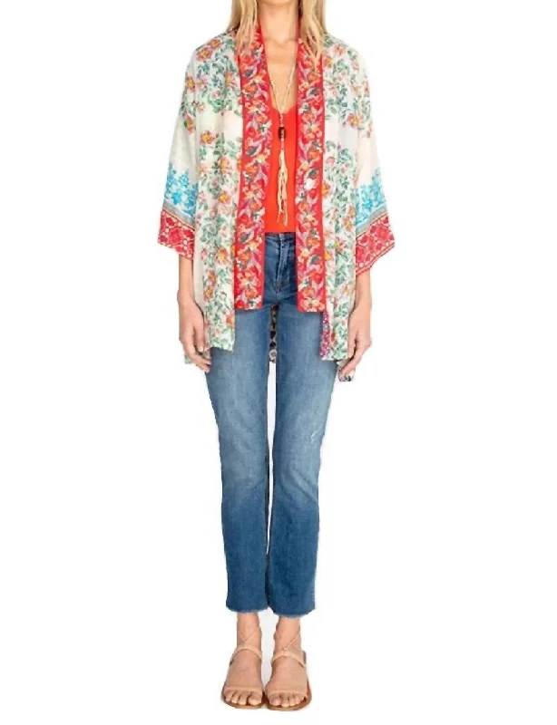 Fashionable Women's Clothes Reversible Onyx Kimono In Multi