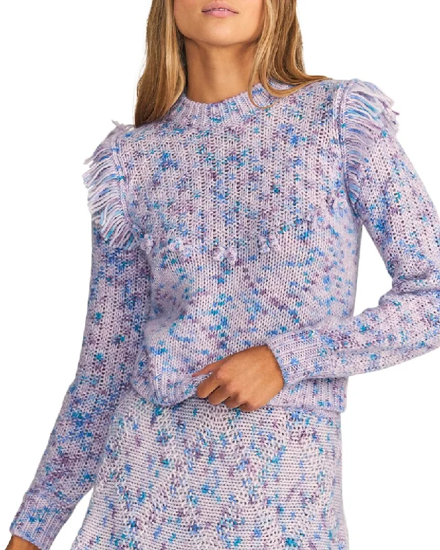 Women's Stylish Outdoor Outfit LoveShackFancy Koru Wool & Alpaca-Blend Pullover