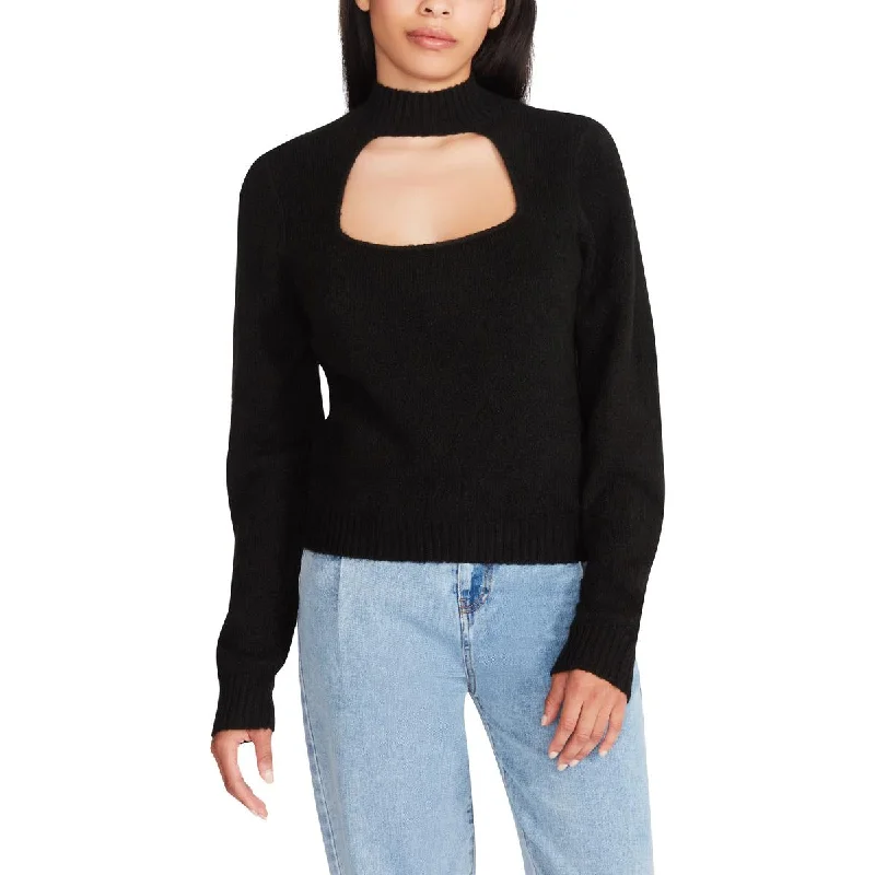 Stylish Women's Garments Womens Knit Cut-Out Mock Turtleneck Sweater