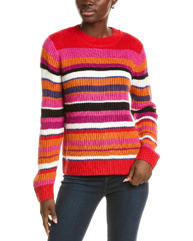 Women's Casual Wear Clothing tyler böe Drop Mock Stripe Wool-Blend Sweater