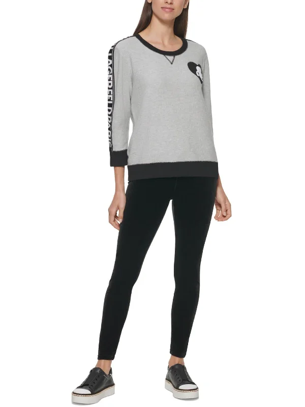 Women's Loungewear Clothes Womens Patch Logo Pullover Sweater