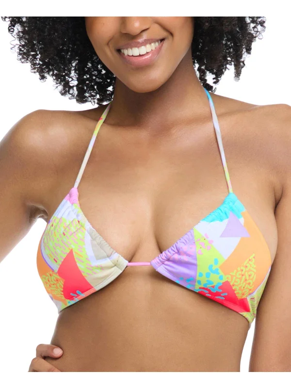 Women's Holiday Attire Luana Womens Printed Strappy Bikini Swim top