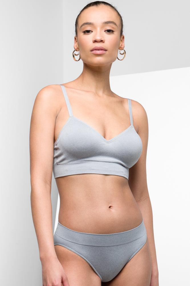 Women's Elegant Apparel Seam-Free Bralette Grey