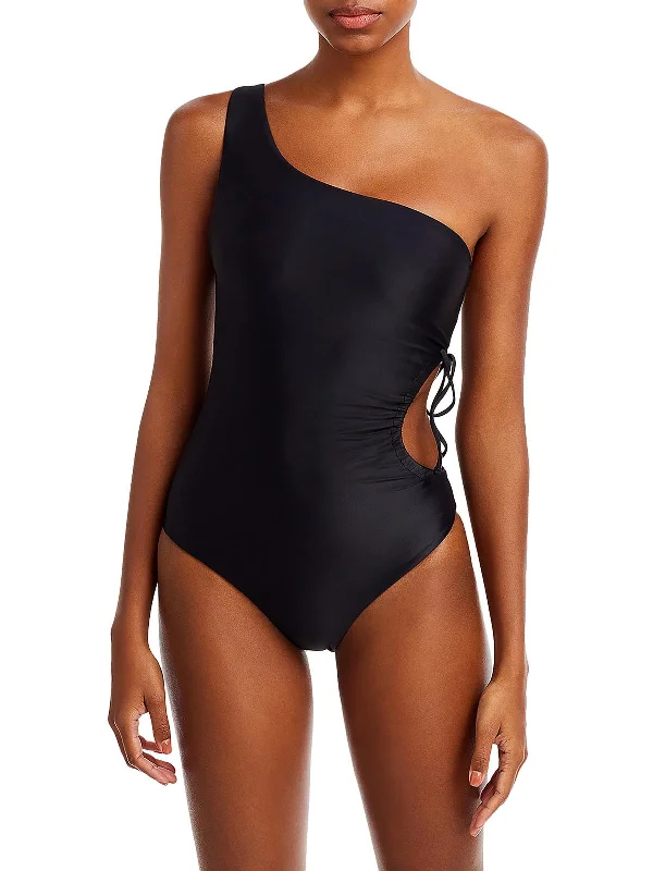 Women's Trendy Attire Sena Womens One Shoulder Cut-Out One-Piece Swimsuit