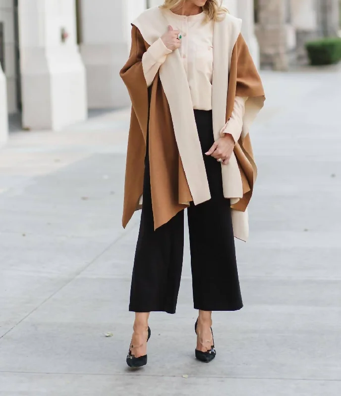 Fashion-Forward Women's Clothing Ellery Cape In Camel