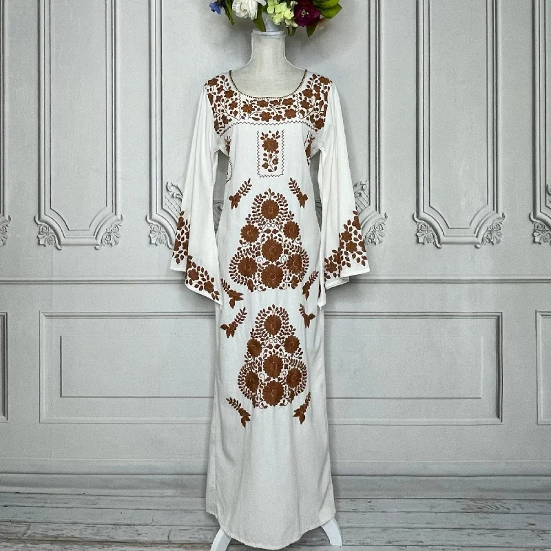 NATURAL - BROWN EMBROIDERY