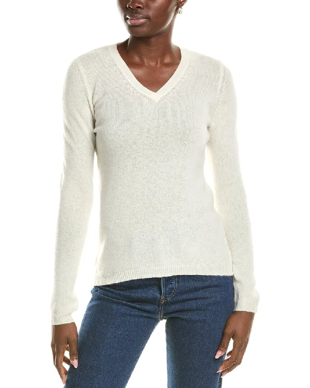 Comfortable Women's Clothes Forte Cashmere V-Neck Cashmere Sweater