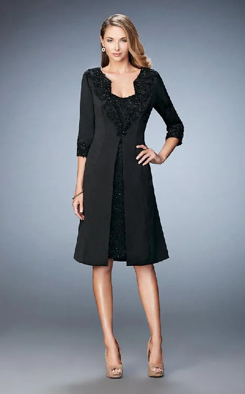 Trend Leading Collection La Femme Embroidered Sweetheart Knee Length Dress with Jacket 21903