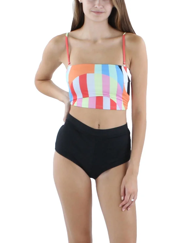 Affordable Luxury Women's Garments Womens Striped Bandeau Bikini Swim top