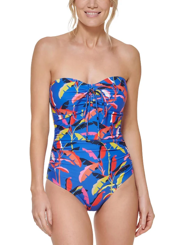 Classic Women's Apparel Womens Ruched Gathered One-Piece Swimsuit