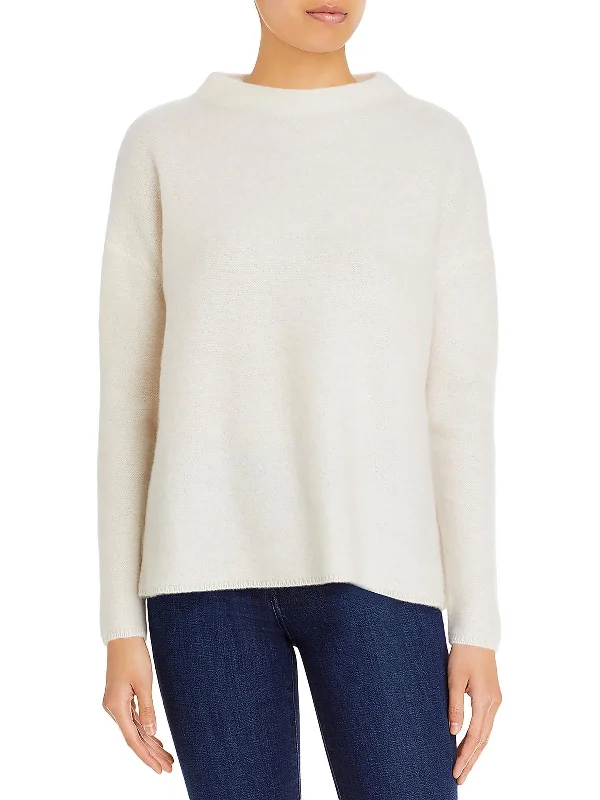 Women's Activewear Attire Womens Cashmere Funnel Neck Pullover Sweater