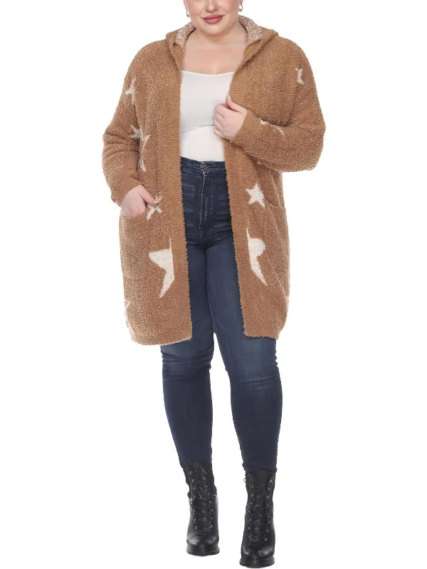 Women's Clothing For Outdoor Activities Plus Womens Sherpa Hooded Cardigan Sweater