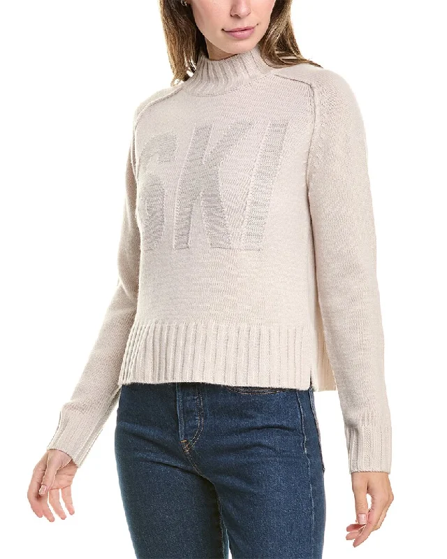 Charming Everyday Clothing For Women Hannah Rose Lurex Ski Star Mock Neck Wool & Cashmere-Blend Sweater