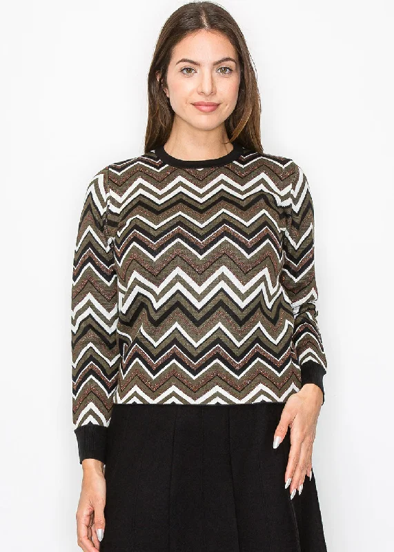 Women's Clothes For The Office Chevron Wave Sweater
