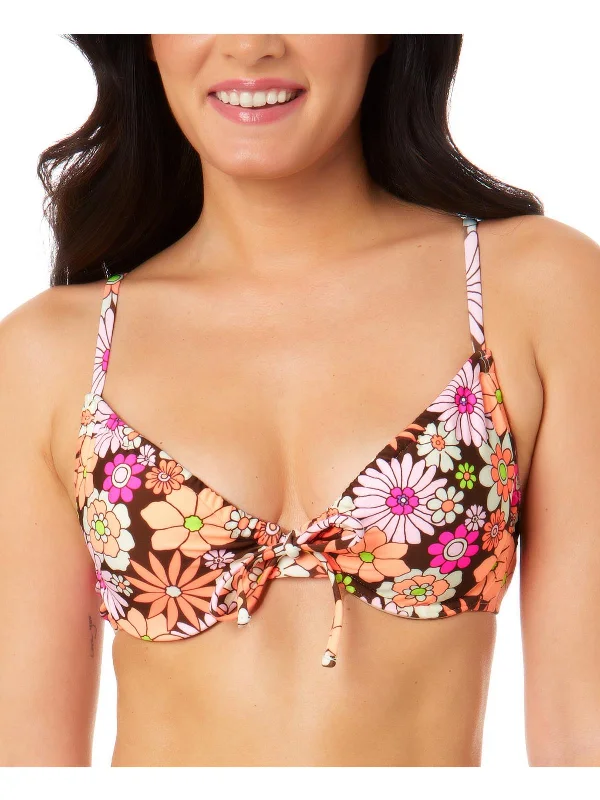 Women's Work Apparel Womens Floral Underwire Bikini Swim top