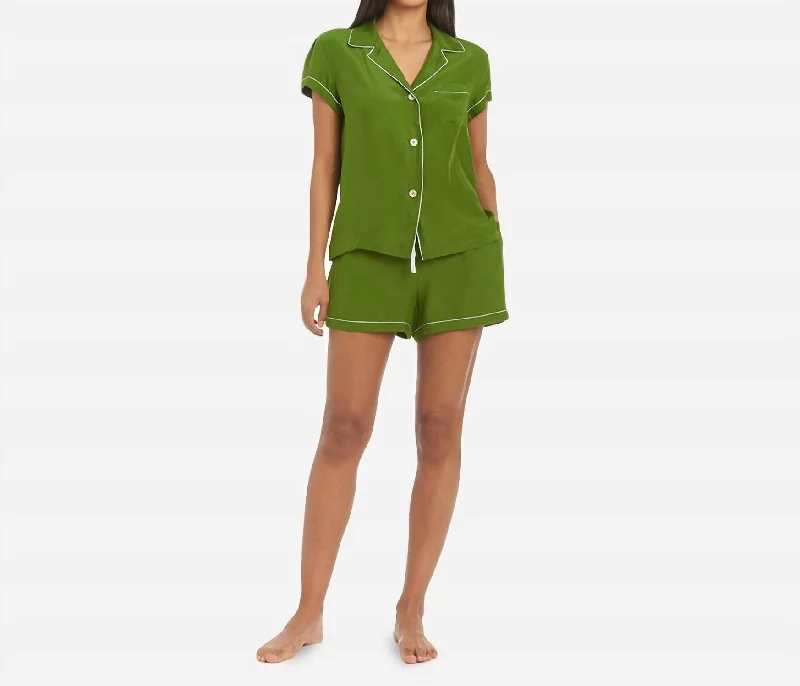 Women's Elegant Clothes Sasi Washable Silk Pj Set In Matcha