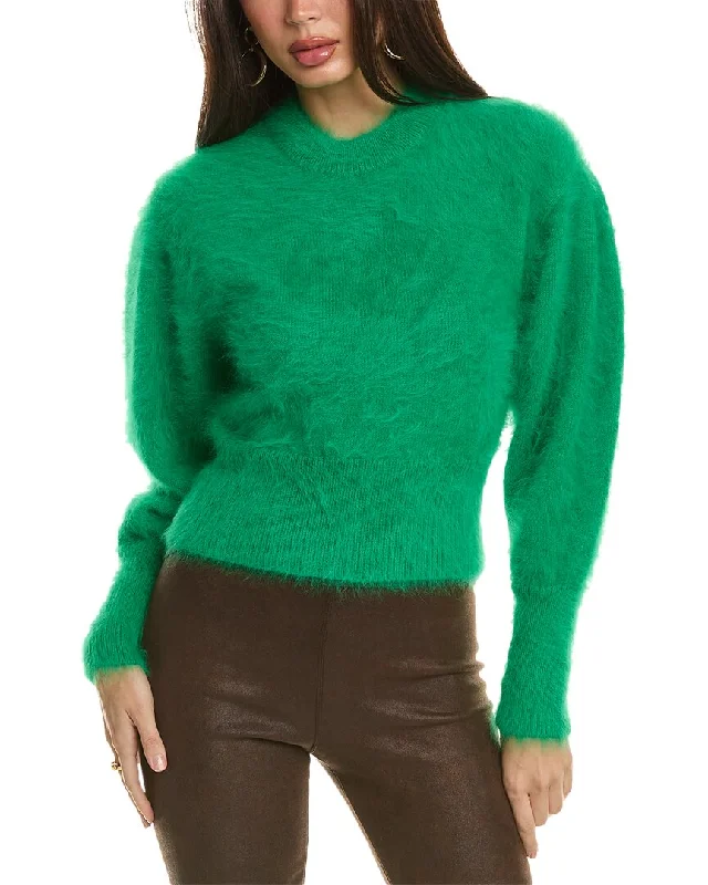 Modern Women's Outfit Ulla Johnson Emira Fuzzy Angora-Blend Sweater
