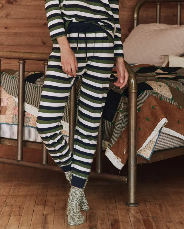 Sustainable Women's Clothes The Long John. -- Winter Pine Stripe