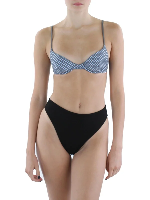Women's Clothing Apparel Sets Womens Perforated Balconette Bikini Swim Top