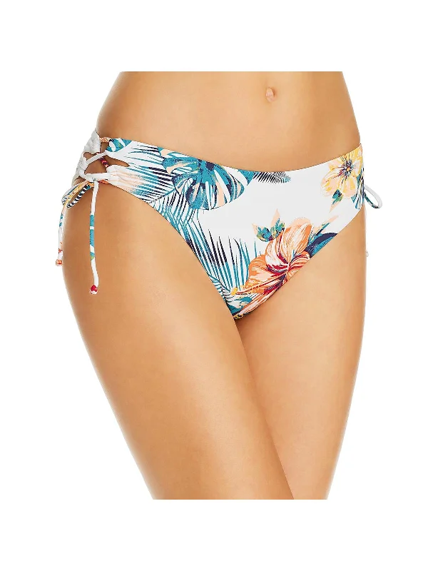 Women's Seasonal Attire Juniors Womens Floral Beachwear Bikini Swim Bottom