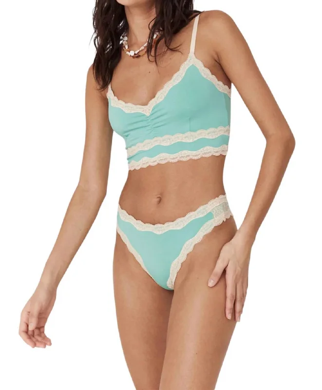 Women's Apparel Amour Lace Brief In Seafoam