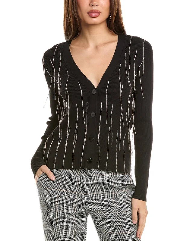 Women's Office Clothing Elie Tahari Crystal Fringe Cardigan
