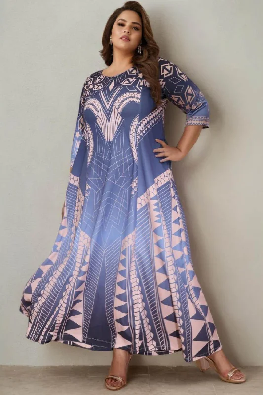 Limited Time Deal Blue Ombre Knight Queen Dress