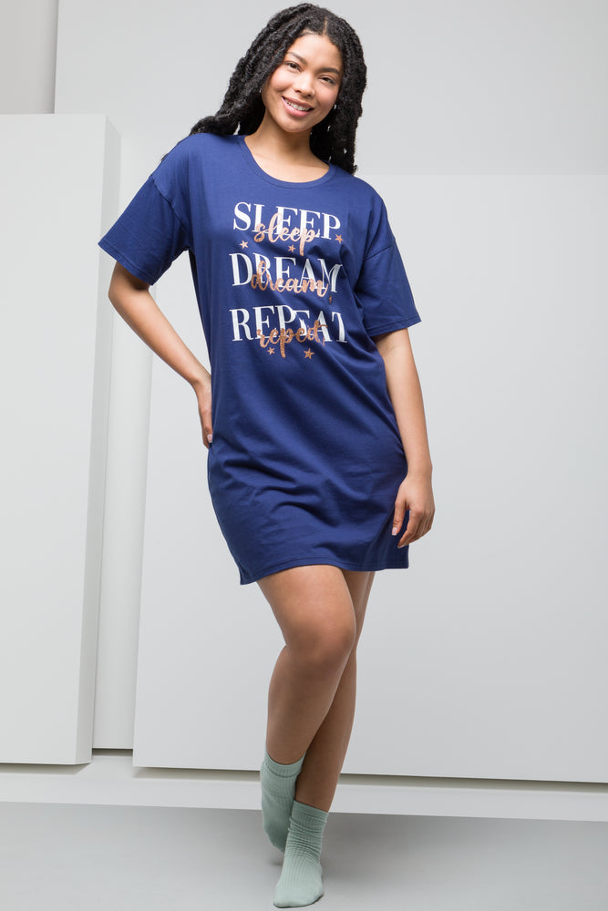 Women's Outdoor Attire Sleep-Shirt Navy