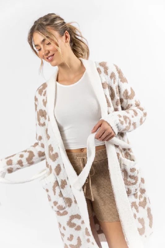 Women's Functional Apparel For Outdoor Activities It Was All A Dream Light Leopard Robe FINAL SALE