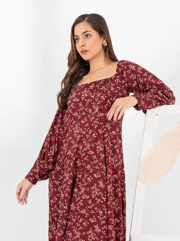 Fast Fashion Favorites Printed Silk Dress