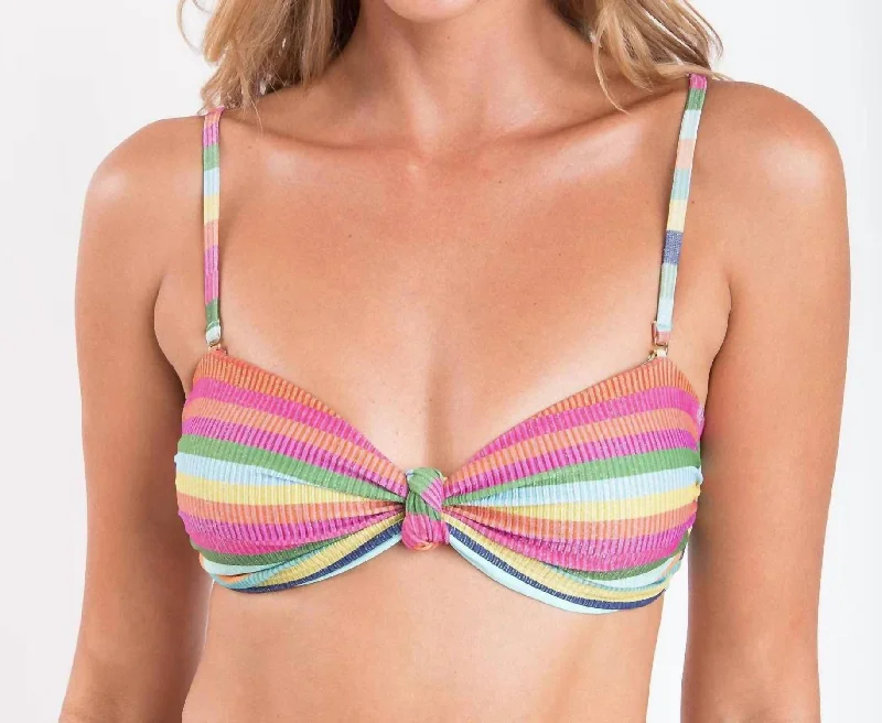 Women's Chic Outfit Supercolor Bandeau Bikini Top In Multicolor