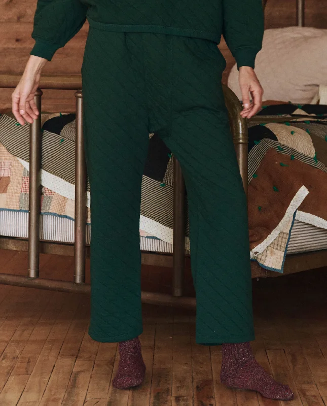 Women's Holiday Clothing The Quilted Pajama Pant. -- Pine