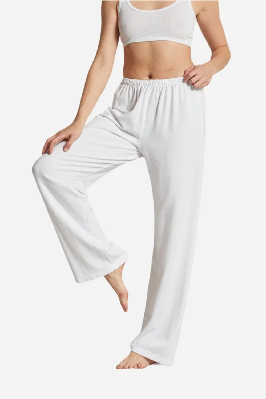 Vintage Clothing For Women perfect white tee Hannah Lounge Wide Leg Pant in White