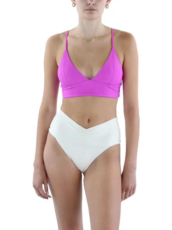 Women's Vacation Clothes Winnie Top Womens Ribbed Nylon Bikini Swim top