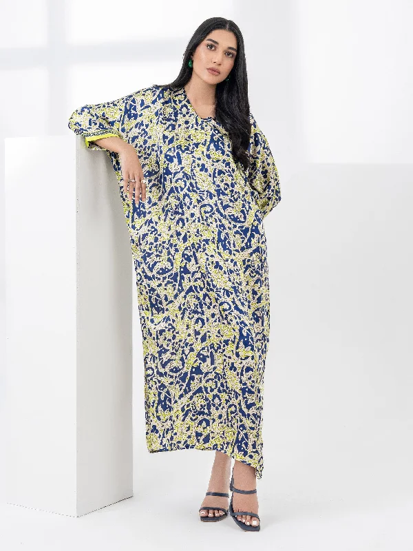 Classic Timeless Elegant Style Printed Silk Dress