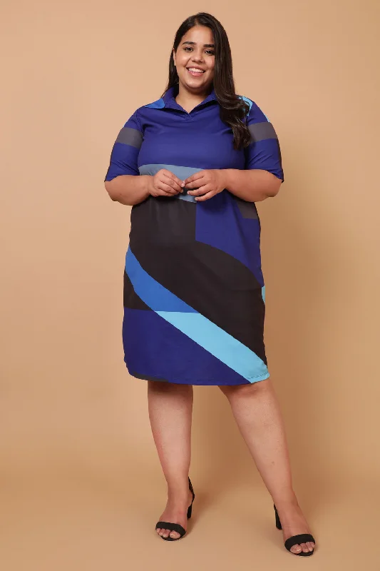 Chic Trend Collection Blue Maverick Polo Dress