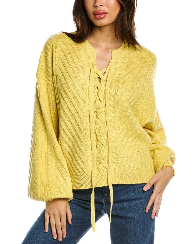 Affordable Women's Attire Elie Tahari Balloon Sleeve Wool-Blend Sweater