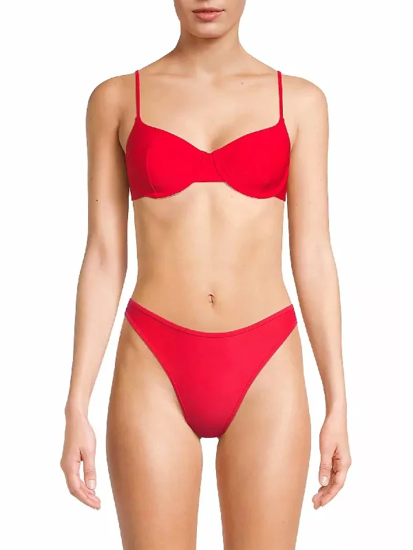 Women's Formal Event Attire Mona Underwire Bikini Top In Flame