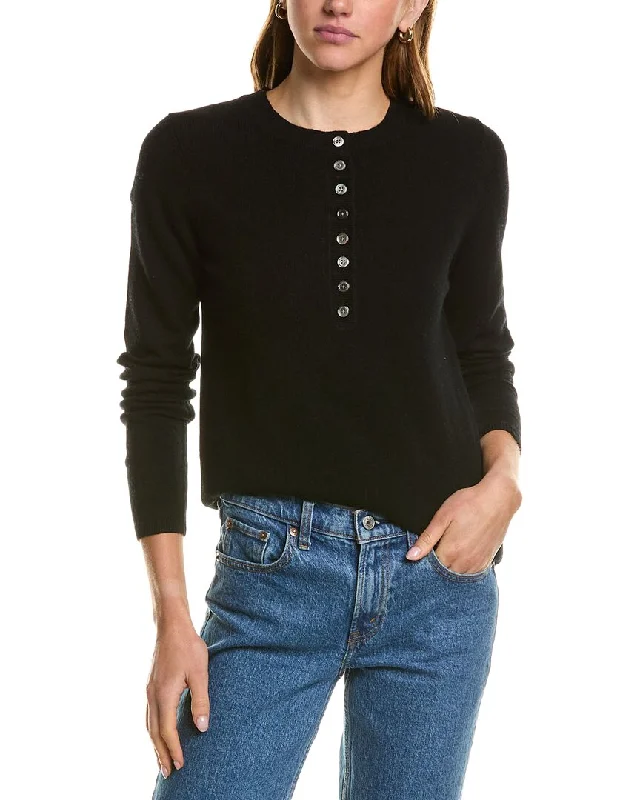 Formal Outfit For Women InCashmere Henley Cashmere Sweater