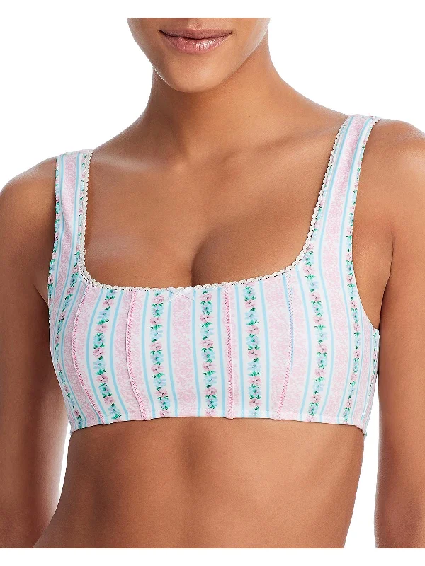 Charming Women's Holiday Apparel Etta Top Womens Printed Nylon Bikini Swim top