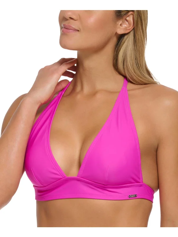 Luxury Women's Clothes Womens Solid Halter Bikini Swim top