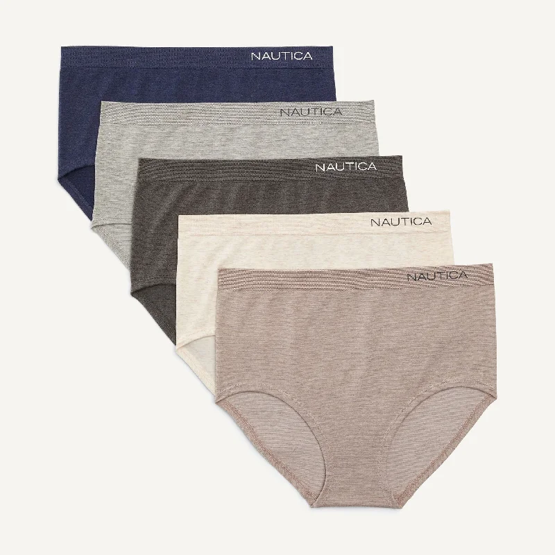 Modern Women's Outfit Nautica Womens Seamless Logo Brief, 5-Pack