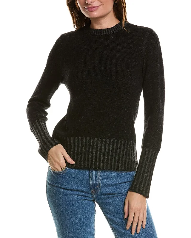 Sustainable Women's Clothing Forte Cashmere Plaited Crewneck Wool & Cashmere-Blend Sweater
